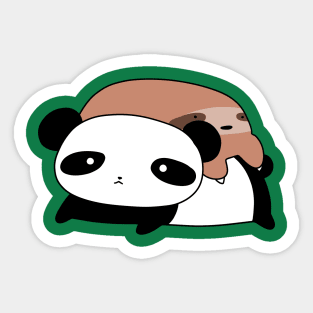 Panda and Chubby Little Sloth Sticker